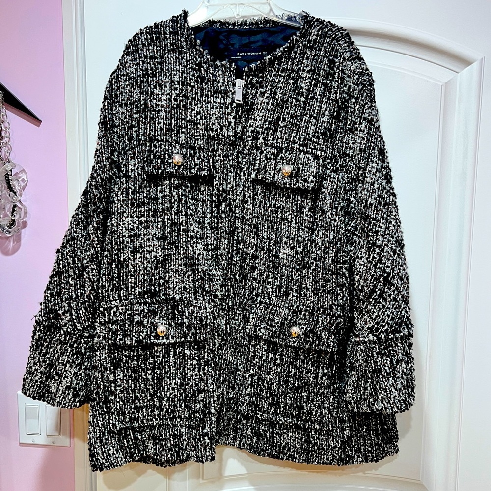 ZARA Wool Mixed Jacket. Size Large. 788/834/800